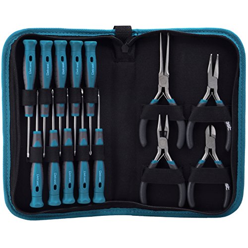 KOXOBET 1004 Phillips, Slotted, Torx Precision Screwdrivers and Pliers Tool Kit (14 Piece)