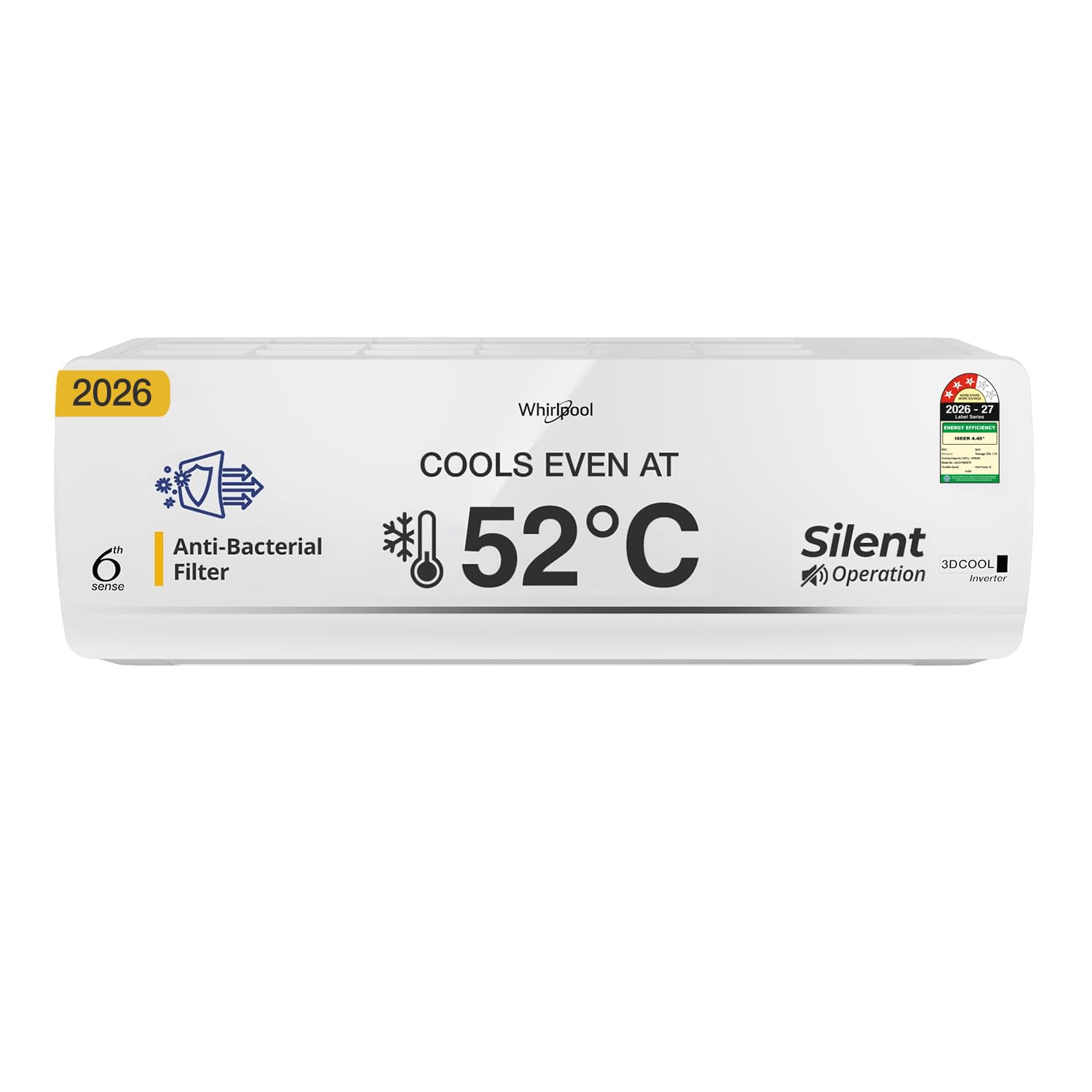 Whirlpool 2 Ton 3 Star, 3D cool Inverter Split AC (3D Cool 20T 3S INV EXP S6M3PP0, Copper, Convertible 4-in-1 Cooling Mode, HD Filter White, 2026 Model)-image-5