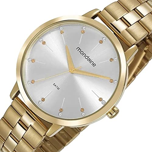 Relógio, Analógico, Mondaine, 53659LPMVDE1, feminino, Dourado