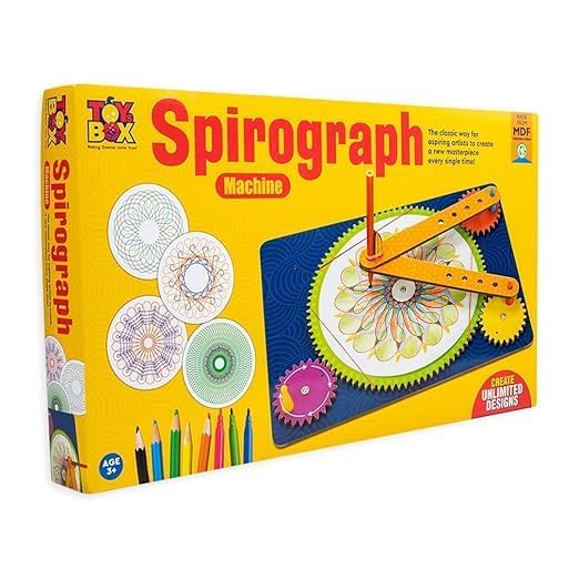 Image of Upgrade Spirograph Machine Drawing Kit for Kids | Creative Spiral Art & Craft DIY Tool | Geometric Ruler & Design Set | Fun Science Project Toy | Educational Drawing Kit for School & Hobby Use.