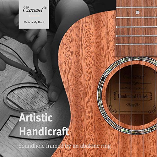 ALL SOLID MAHOGANY WOOD ! Tenor Ukulele Caramel 26 inch Professional ukulele Instrument Kit Small Hawaiian Guitar ukalalee Pack Bundle Gig bag, Digital Tuner, Strap, Strings Set