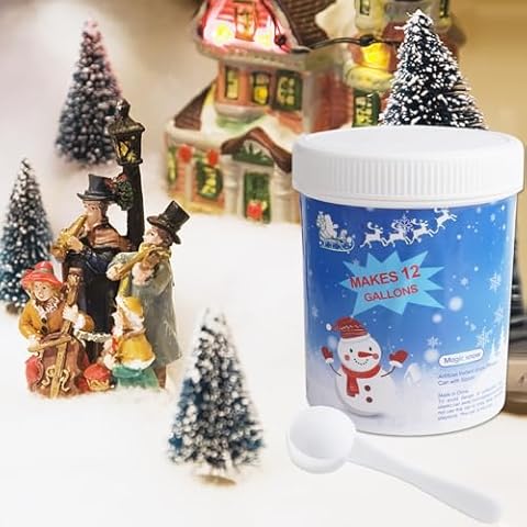 Doiaz Instant Snow Powder Fake Snow Makes 15 Gallons of Artificial Snow Magic Snow for Winter Decoration Holiday DIY Crafts Artificial Snow Play Cover