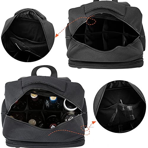 Hritok Bartender Travel Kit Backpack With Insulated Cooling Pouches & Padded Compartments For Wine, Cocktail Shaker And Bar Tools Set, Perfect For Home Indoor Outdoor Patio Party, Bag Only #TOP1