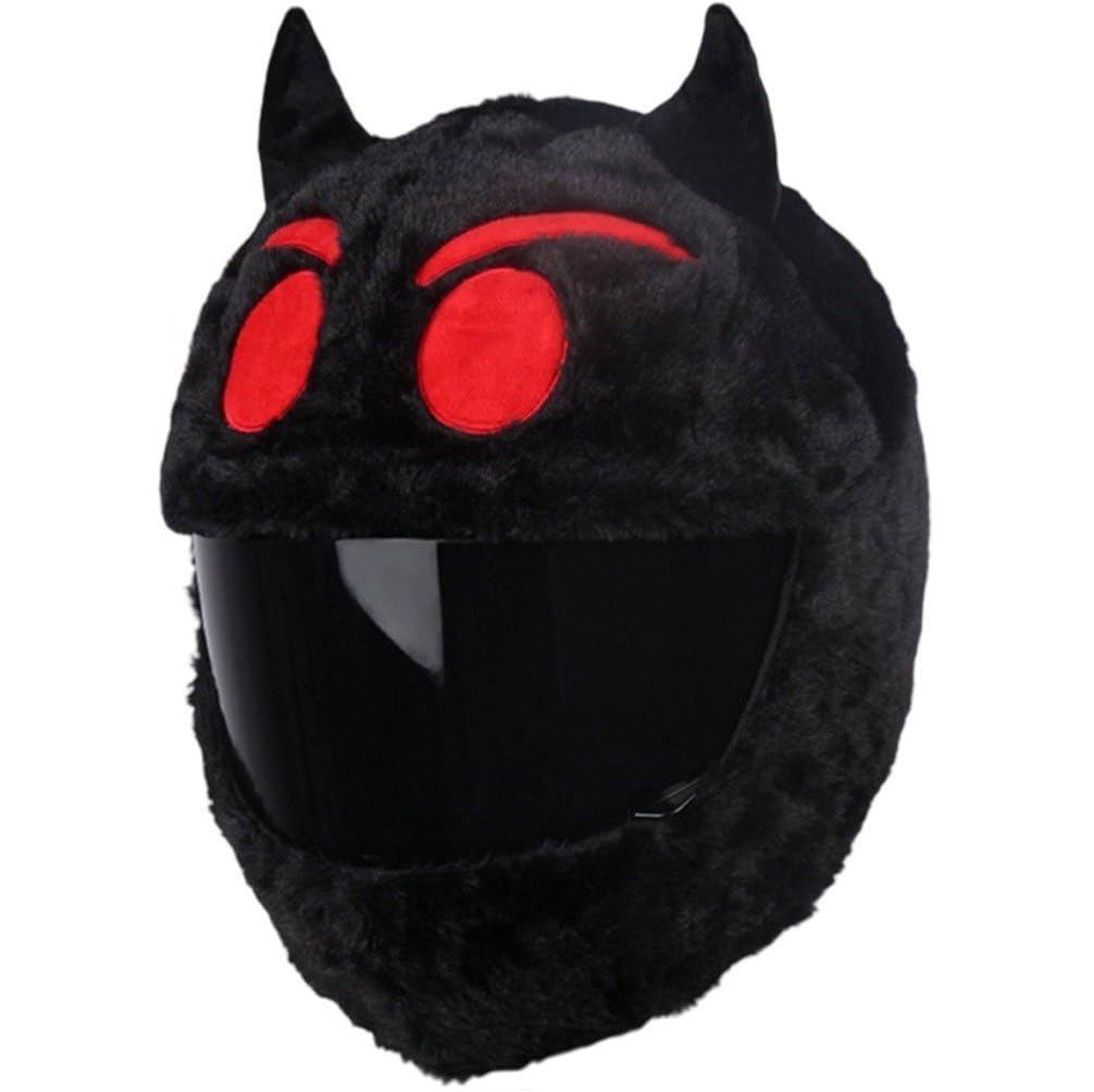 Casiler Little Devil Motorcycle Helmet Cover, Full Helmets Halloween Cap Cover Motorbike Funny Heeds Helmets Protective Cover Outdoor