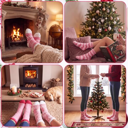 Image of Hoolerry 30 Pairs Fuzzy Socks in Bulk