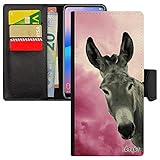 Coque Silicone Galaxy Note 8 Cuir Portefeuille ane Animaux Ciel Pochette Mule personnalisé Etui Portable Pas Cher anesse de pour Samsung