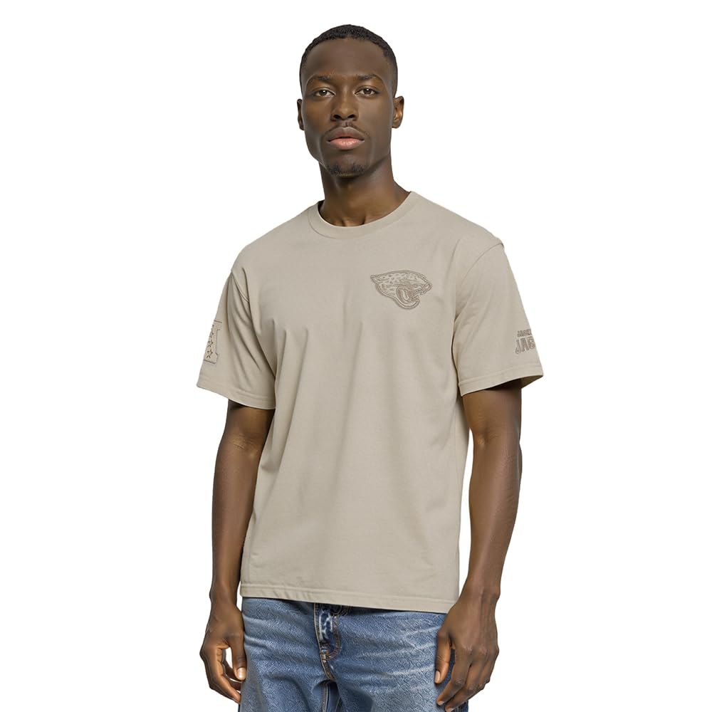 Pro Standard Mens NFL Jacksonville Jaguars Neutral Short Sleeve Tee Taupe M