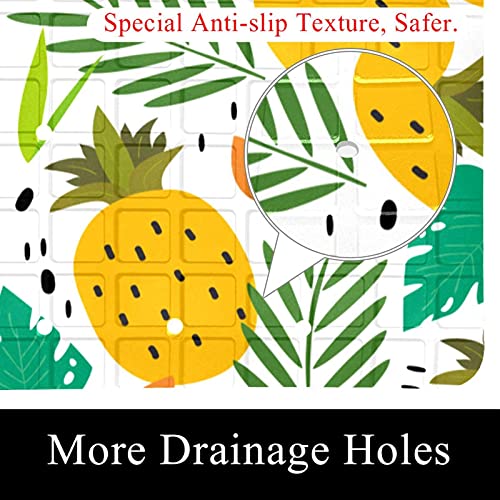 Tapis de bain antidérapant lavable à trous drainage
