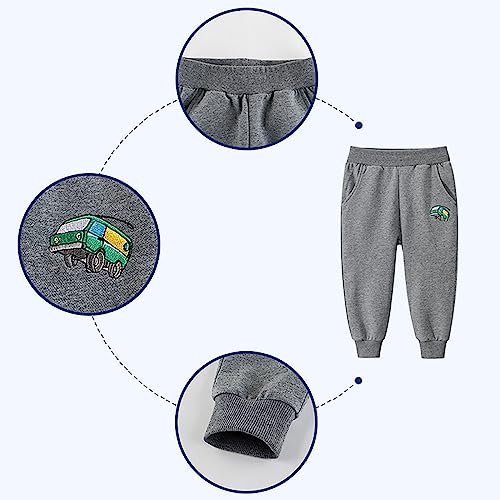 Toddler Boys Baggy Print Sweatpants Straight Elastic Waist Soft Jogger Kids Fall Solid Color Cute Sports Pants4