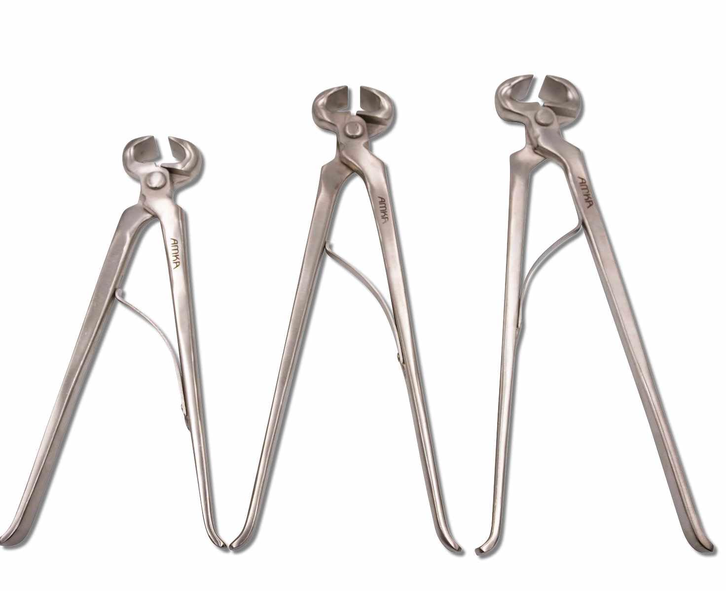 AMKA Pince coupe-sabot avec ressort en acier inoxydable 3 longueurs