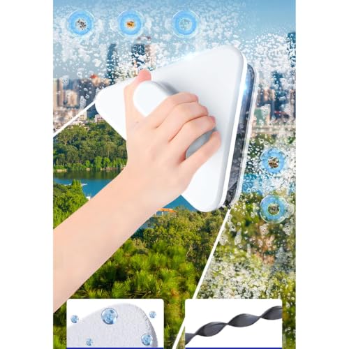 Limpiador de vidrio triangular magnético de doble cara para ventanas 5