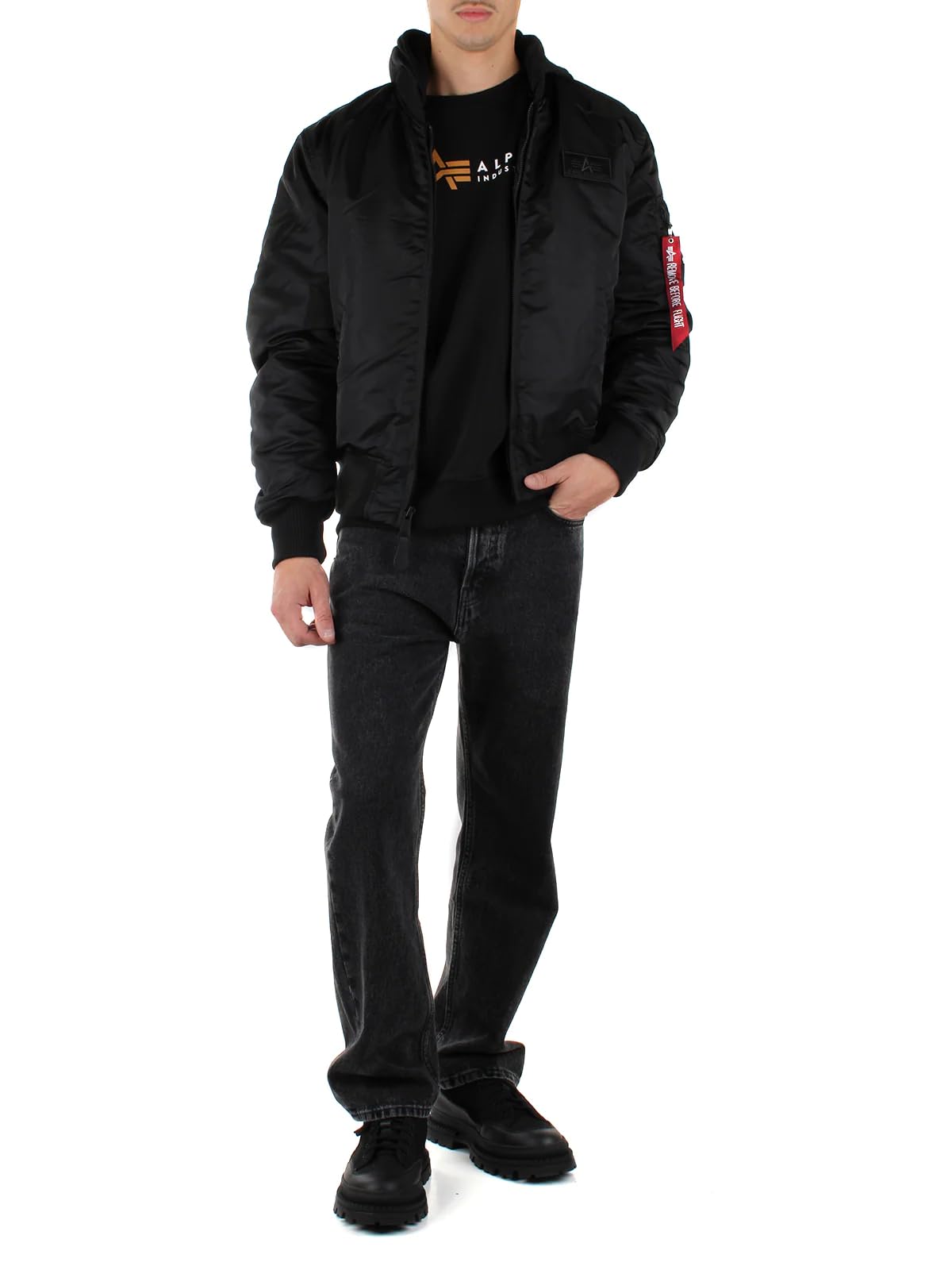 Alpha Industries Sweter pullover Mężczyźni Alpha Industries Bluza Label Sweater dla mężczyzn (1 w zestawie)