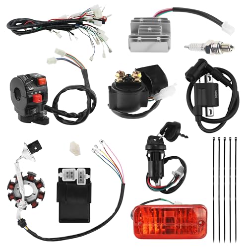 Image of PRO BAT Complete Lifan 200cc Dirt Bike Electrical Wiring Harness Kit | with 8 Coil CDI Stator Tail Light for 150cc 200cc 250cc 300cc 4 Wheelers ATV Go Kart Quad Zongshen Lifan YX