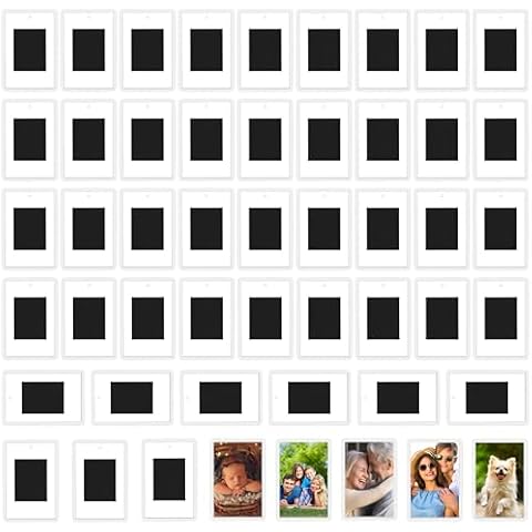 Kurtzy Blank Photo Frame Insert Fridge Magnets (50 Pack) - for Photos 7 x 4.5cm (2.75 x 1.77 inches) - Translucent Clear Acrylic Refrigerator Magnets for Small Photos - Gifts for Family & Friends Cover