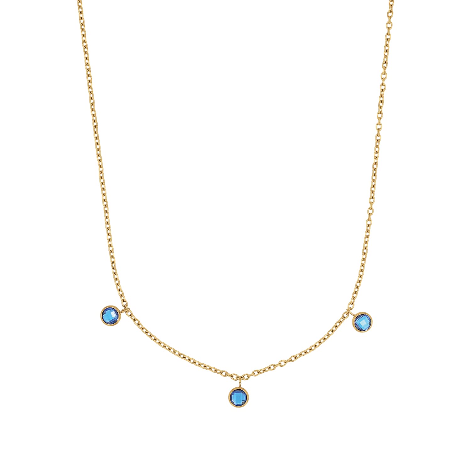 Amor Halskette mit Anhänger aus Edelstahl für Damen, Halsschmuck, teilw. mit Schmuckstein/Perle, IP Gold, Geschenkidee, Kommt in Schmuckbox