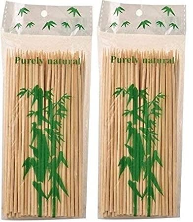 Image of Royals 100pc Bamboo Skewers for Barbeque Grilling Frying Spiral Sticks, 16in 5mm