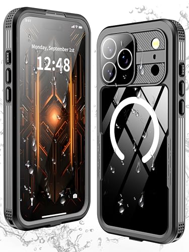 GOLDJU Magnetic for iPhone 17 Pro Max Case, Waterproof, Black - image 1