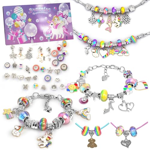Jomdjmskes 66 Pcs Abalorios para Hacer Pulseras, Kit Hacer Pulseras con Cuentas, Unicornio Regalos, Manualidades para Hacer Joyas Juegos Pulseras, Calendario Adviento Navidad Juguetes Niñas Jomdjmskes 66 Pcs Abalorios para Hacer Pulseras, Kit Hacer Pulseras con Cuentas, Unicornio Regalos, Manualidades para Hacer Joyas Juegos Pulseras, Calendario Adviento Navidad Juguetes Niñas