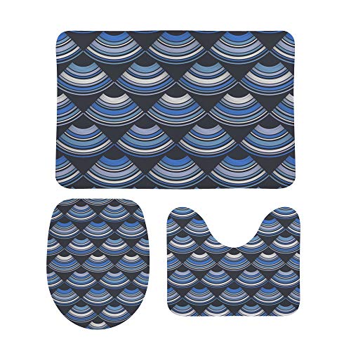 Tapis de bain antidérapant absorbant et lavable en machine set 3pcs - 2