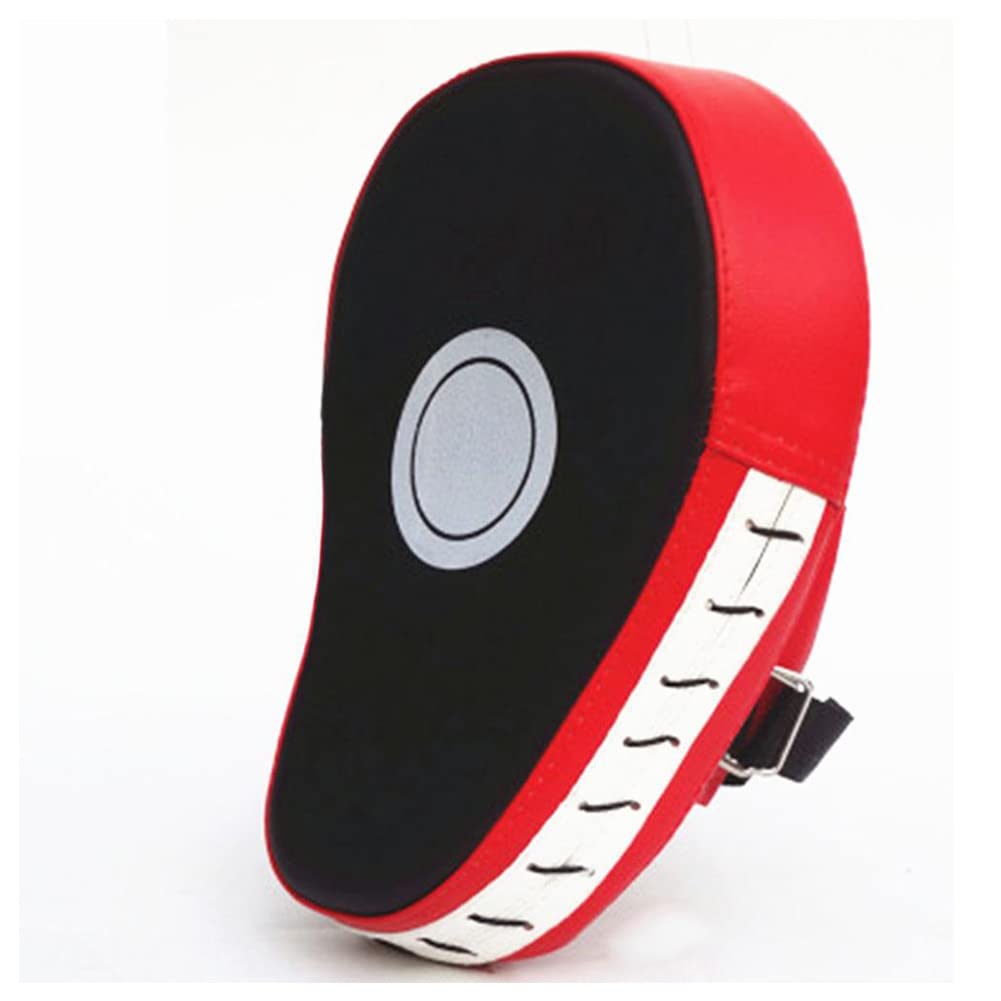 Opaeroo Red Boxing Focus Pads Curved 5-Finger Boxing Hand Target Pu Leather Punching Kicking Palm Pad For Muay Thai Training Mitt Taekwondo