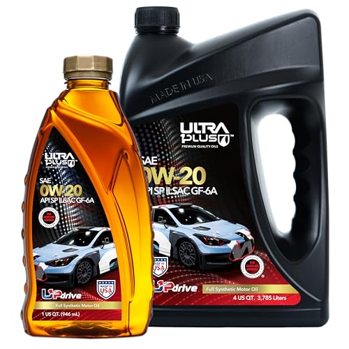 ULTRA 1PLUS SAE 0W-20 Full Synthetic Oil API SP ILSAC GF-6A - 0W20 Motor Oil, 5 Quarts
