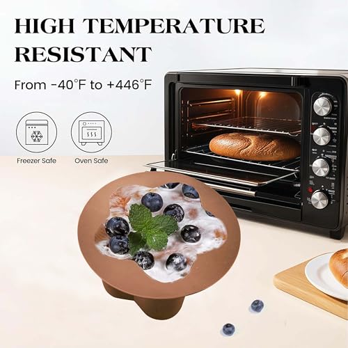 Image of MoldBerry Star-Shaped Silicone Bento Cake Mold - 7.6cm Deep Mini Baking Pan for Cakes, Cheesecakes, Cupcakes, Muffins, Tarts, Snacks & Chocolates - Reusable Non-Stick Mould - 1 Pack