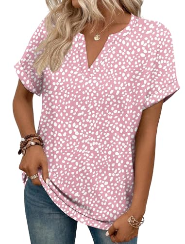 Image of WIHOLL Womens Blouses Spring Tops Short Sleeve Shirts Dressy Casual Summer Vacation Fashion Clothing 2026