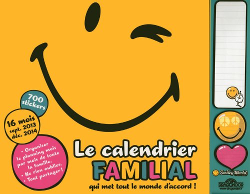CALENDRIER FAMILIAL SMILEY CALENDRIER FAMILIAL SMILEY