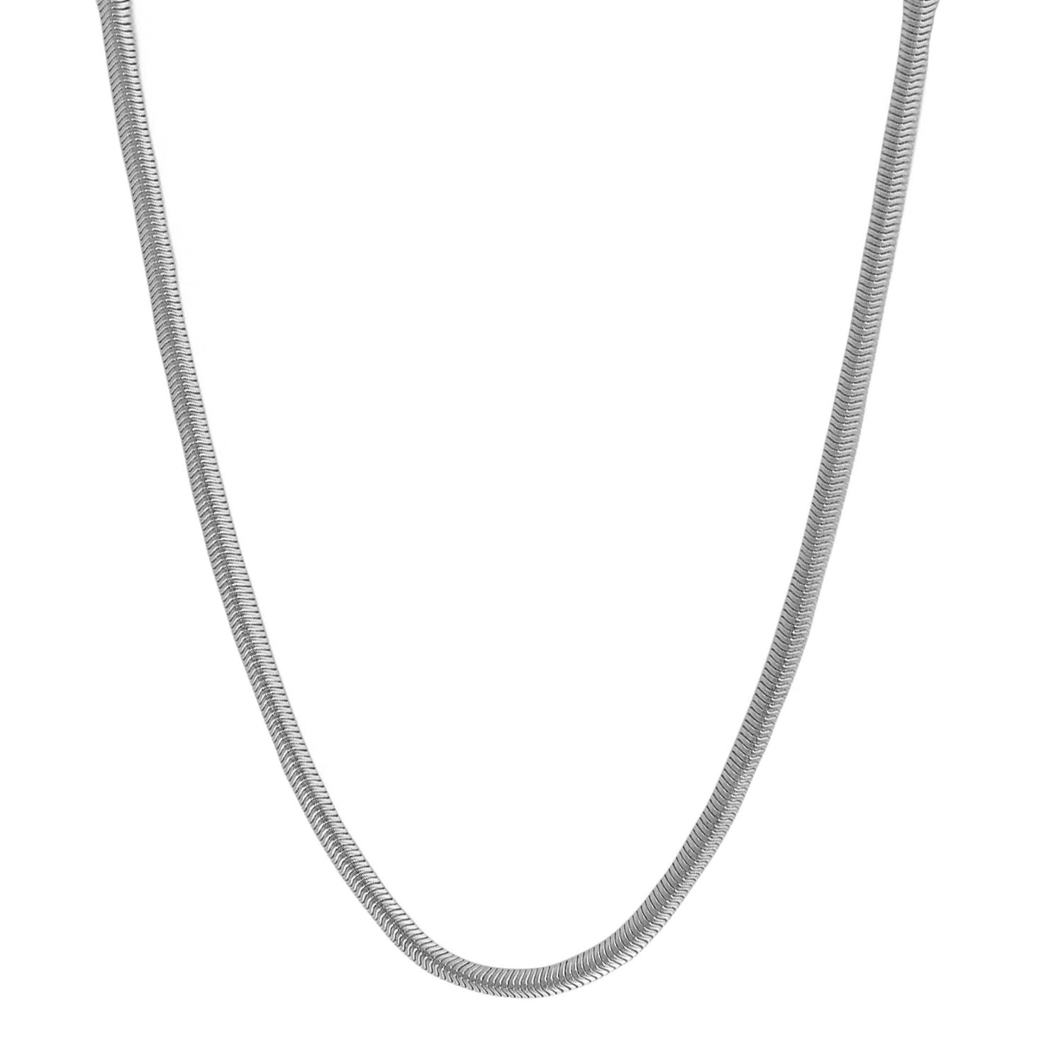 VAMA FASHIONS Classic Stainless Steel Silver Western Charm Stylish Flate Snake Chain Neck Necklace Chains for Men & Boys (4mm) (B0DDPK1JYD) Amazon Price History, Amazon Price Tracker