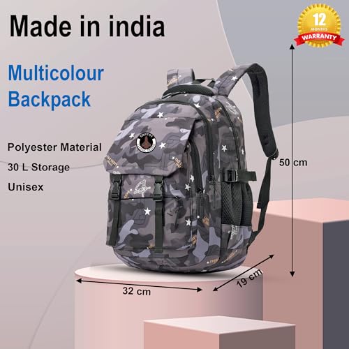 Image of Tinytot 30 Litre Waterproof School Backpack Bags for Women - Large 19 Inch Laptop Bag for Boys &Girls 12+ Years, College Bag for Girls and Boys, Men, Women - Ideal for Office, Travel, School, College