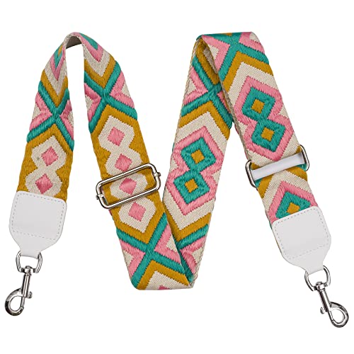 Image of Purse Strap Wide Shoulder Straps, Adjustable Crossbody Bag Strap, Replacement Straps for Women Handbags Canvas(African vioet)