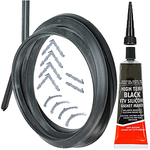 SPARES2GO Universal Kit de Joint de Porte de Four en Silicone à 3 et 4 Côtés (avec Colle d'étanchéité)