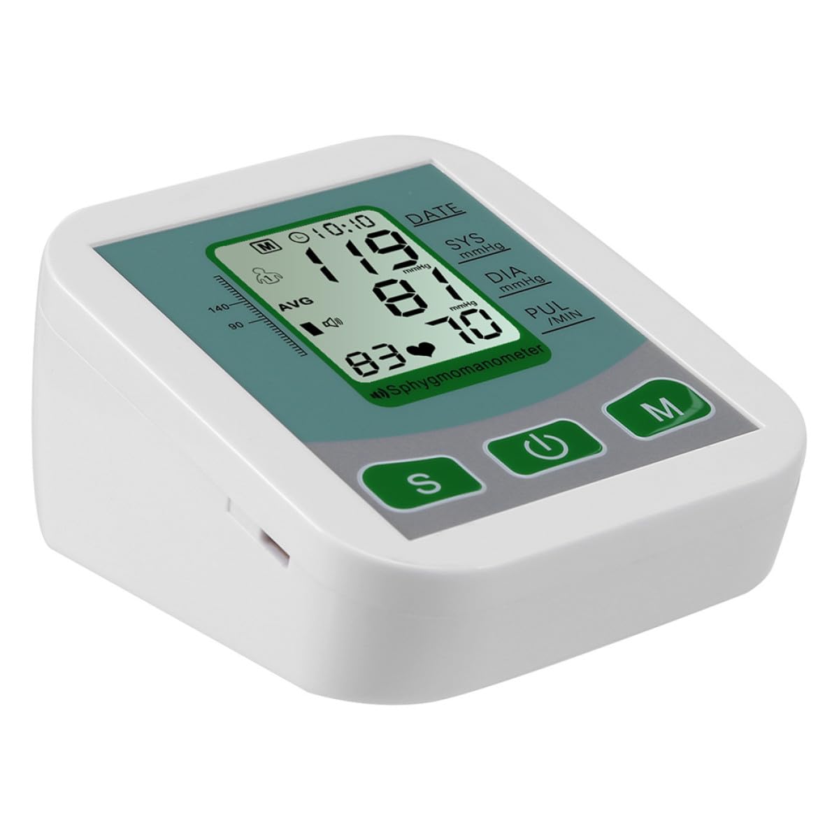Ciieeo Ematomanometro Digitale da Braccio Vocale senza Batteria Display Lcd per Anziani e Monitoraggio Cardiaco, Macchinetta la Pressione Adatta a Diabete e Iperlipidemia