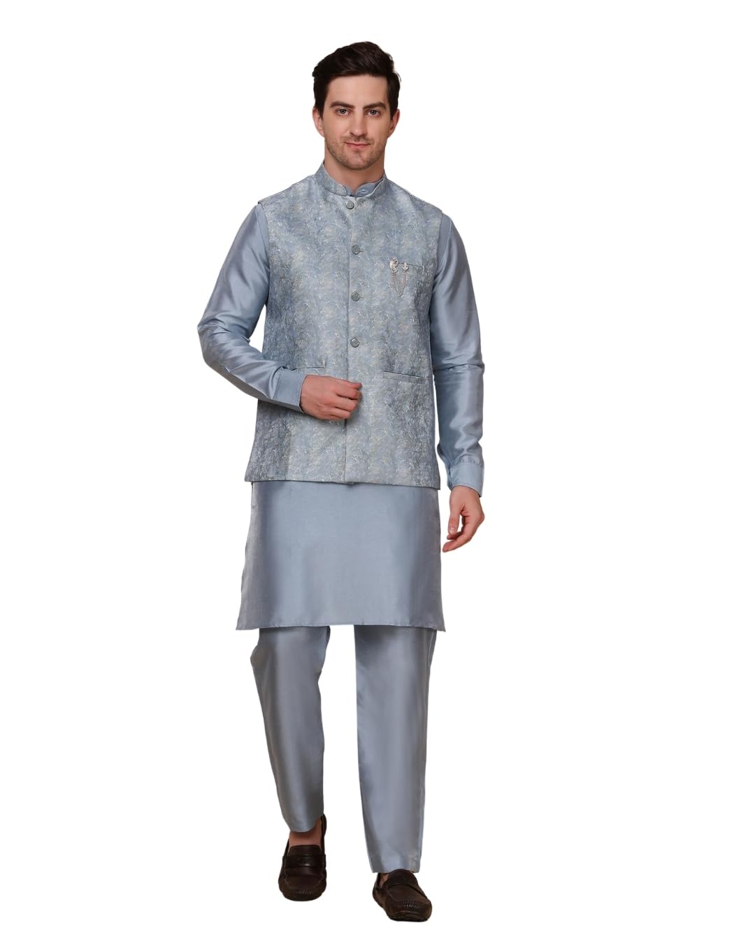 pro-ethic style developer Kurta Pant With Jacket For Men, Ethnic Wear for Men, Kurta Set For Mens Wedding, Printed, Jacquard, Pack of 1-picture-31