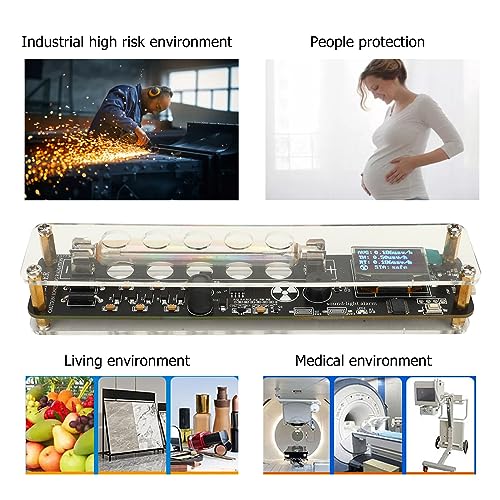 Image of Nuclear Radiation Detector, Portable M4011 J321 Geiger Counter with Organic Light Emitting Diode Screen, Multiple Functions, Detect X Ray, γ Ray, β Ray