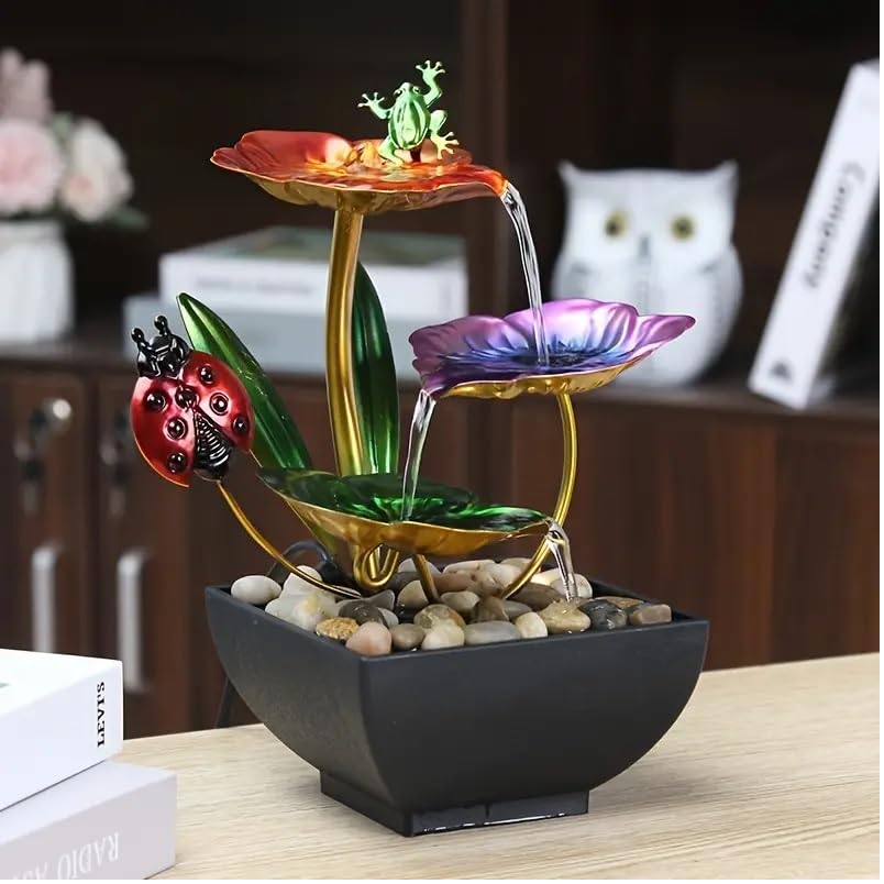 HOME CUBE Water Fountain for Home Decor, Tabletop Indoor Desktop Showpiece Fountain for Living Room Bedroom Office Housewarming Gift Meditation Relaxation Zen Water Fountain - 16x14x23cm (FT_03) (B0D9JSWMW1) Amazon Price History, Amazon Price Tracker