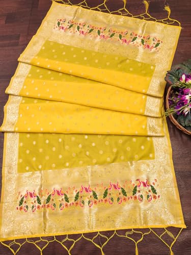 Image of DEVANGI Women's Pathni Banarasi Silk Unstitched Salwar Suit Dress Material With Dupatta