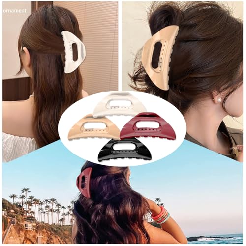 Pinzas para cabello en silicona multicolor Cozy Cloud, pack de 4 unidades miniatura 5