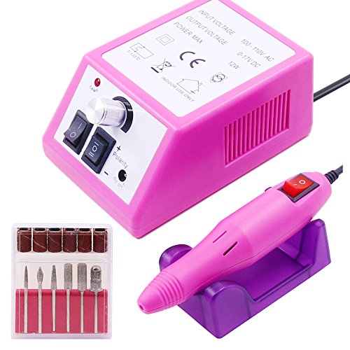 Swpeet Professional 15000RMP Electric Nail Drill Kit, Low Heat Low Noise US Plug