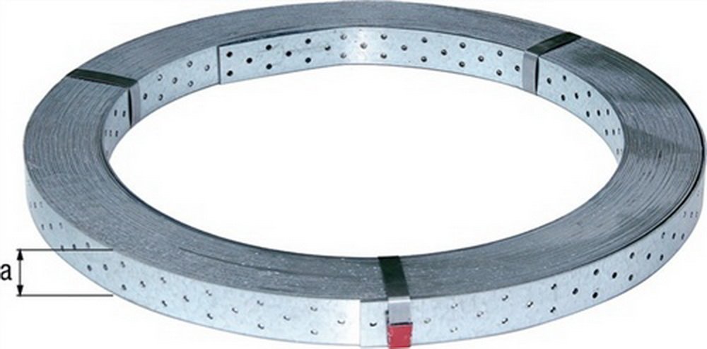 Cinta de panícula Alberts galvanizada de 50 metros y 40x1,5 mm para refuerzo estructural