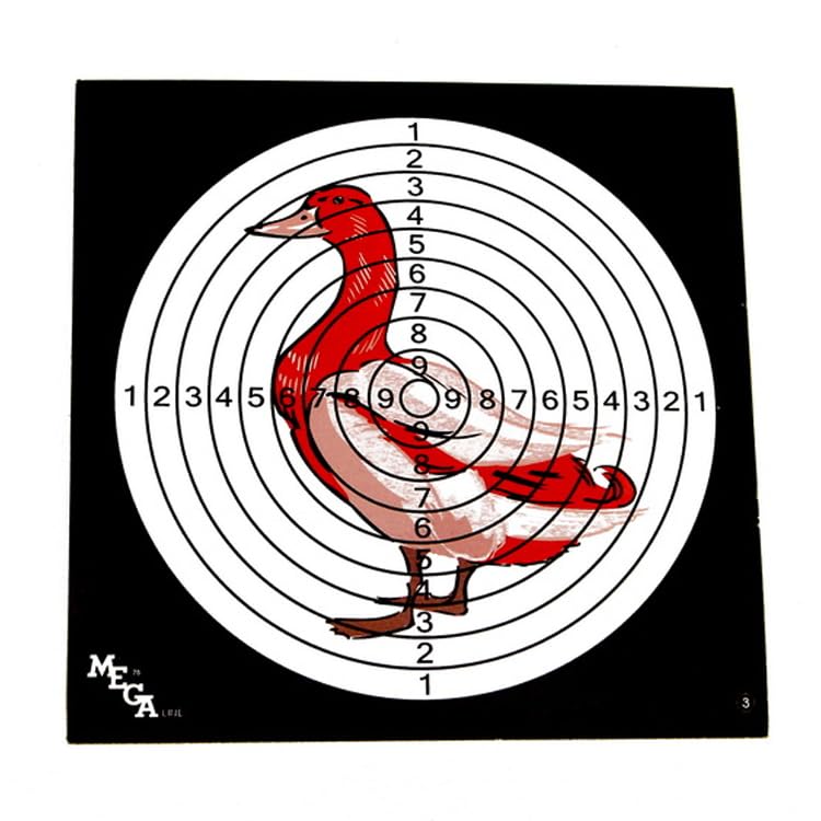 Dianas Pato para competiciones de puntería (plinking Airgun Target) de Tiro Deportivo con carabinas, escopetas o Pistolas de balines, 50 Unidades.