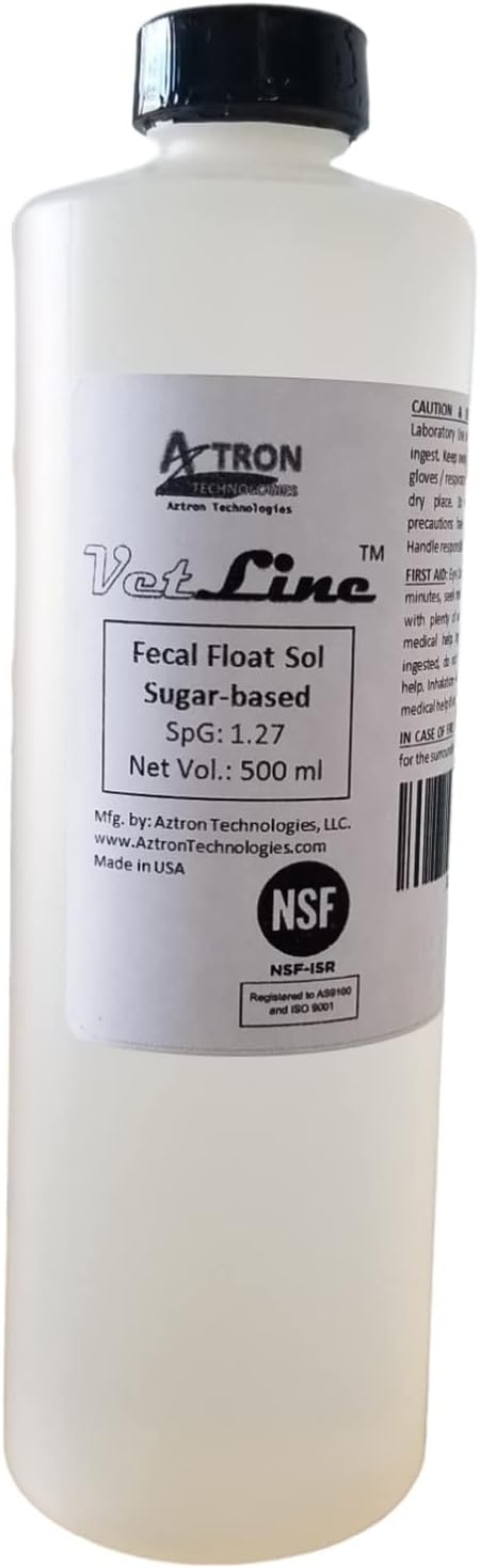 VetLine Fecal Float Sol, Sugar-Based, SpG: 1.27 (500 ml)