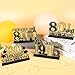 4 Pcs 80th Birthday Table Decorations Vintage 1945 Black Gold Birthday Party Centerpieces Aged to Perfection 80th Birthday Supplies Cheers to 80 Years Table Topper Wooden Decor for Men 80 Years Old