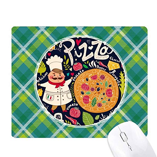 Tapis de souris sur le thème réseaux sociaux et pizza tomate pour décorer un bureau geek