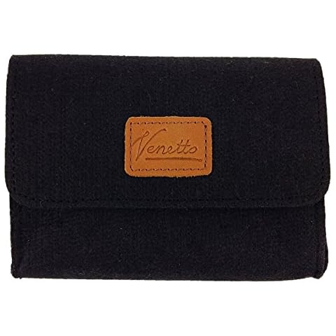 Purse Mini Felt for and accessories (Adapter, PC Mouse, e-cigarette, Cosmetic) black black Schwarz Cover