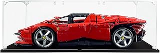 SONGLECTION Acrylic Display Case Compatible for Lego Ferrari Daytona SP3 #42143, Dustproof Display Case (Case Only) (Lego Sets are NOT Included)