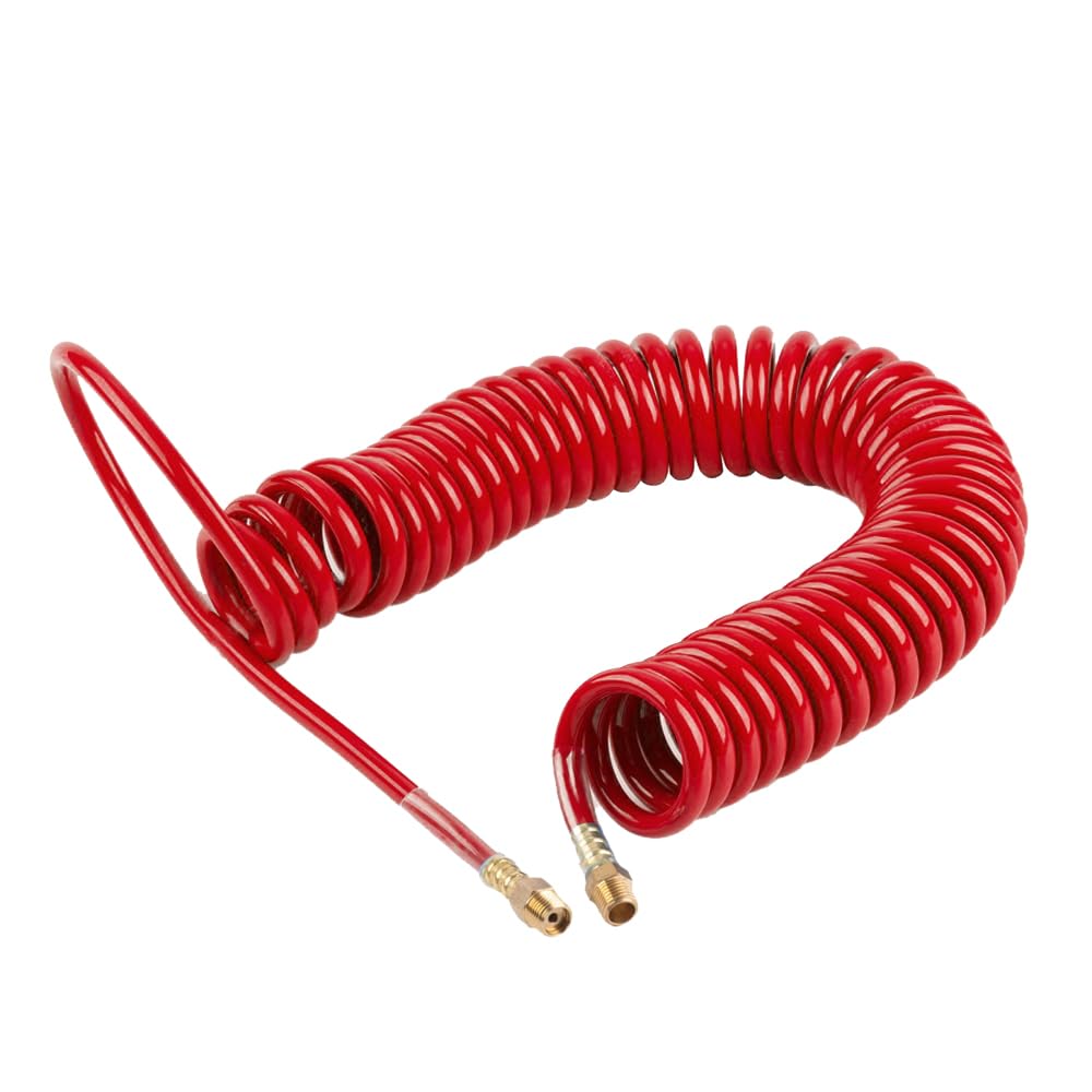 Craftsman 1/4-in x 25-ft Polyurethane Recoil Air Hose, Lightweight, Kink-Resistant, 160 PSI, with Solid Brass Fittings