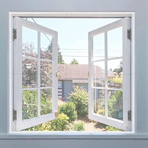 2 x Fly Screen Window Transparent Insect Screen Window (51 x 59 inches ...