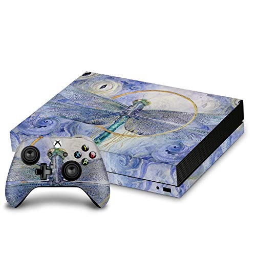 Skin Xbox One X autocollant en vinyle Stephanie Law Libellule avec protection manette