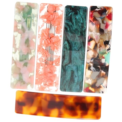 Barrette à cheveux rétro Healeved : lot de 15 pinces rectangulaires écaille de tortue